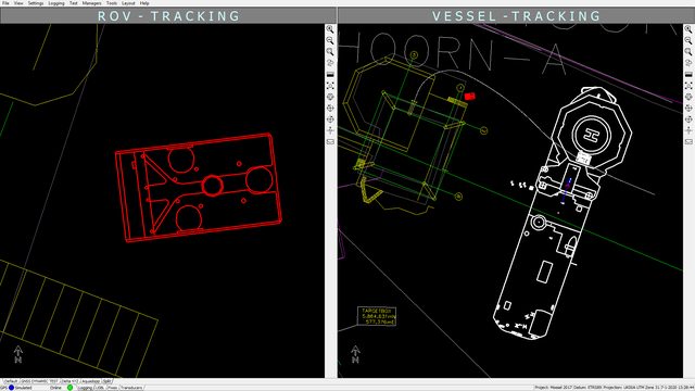 Viking ROV-assisted split barge view