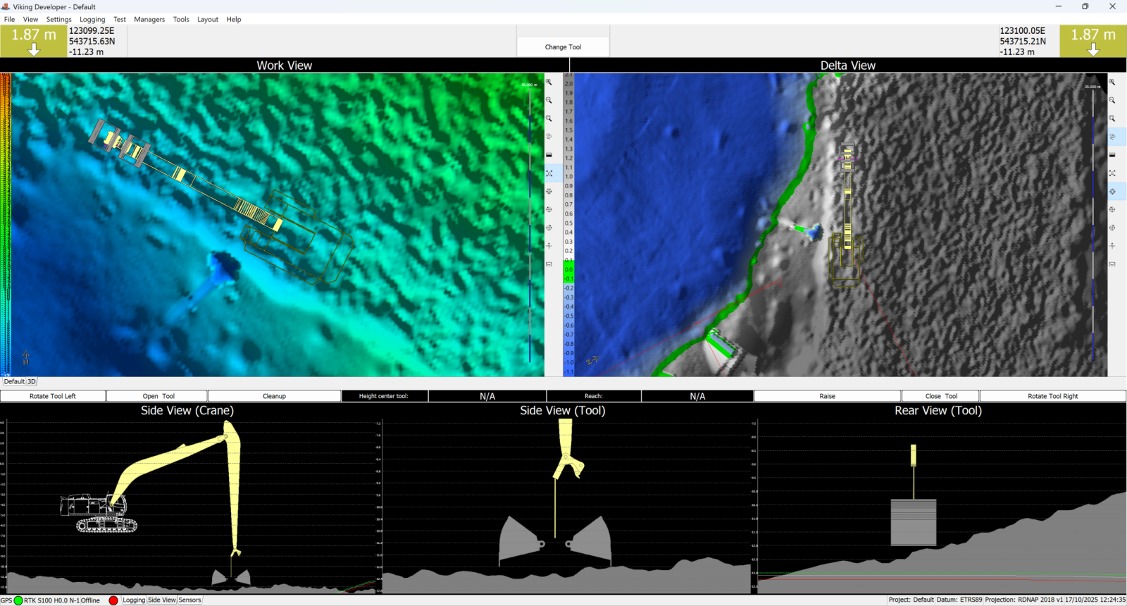 Viking operations screen — chart and 3D context